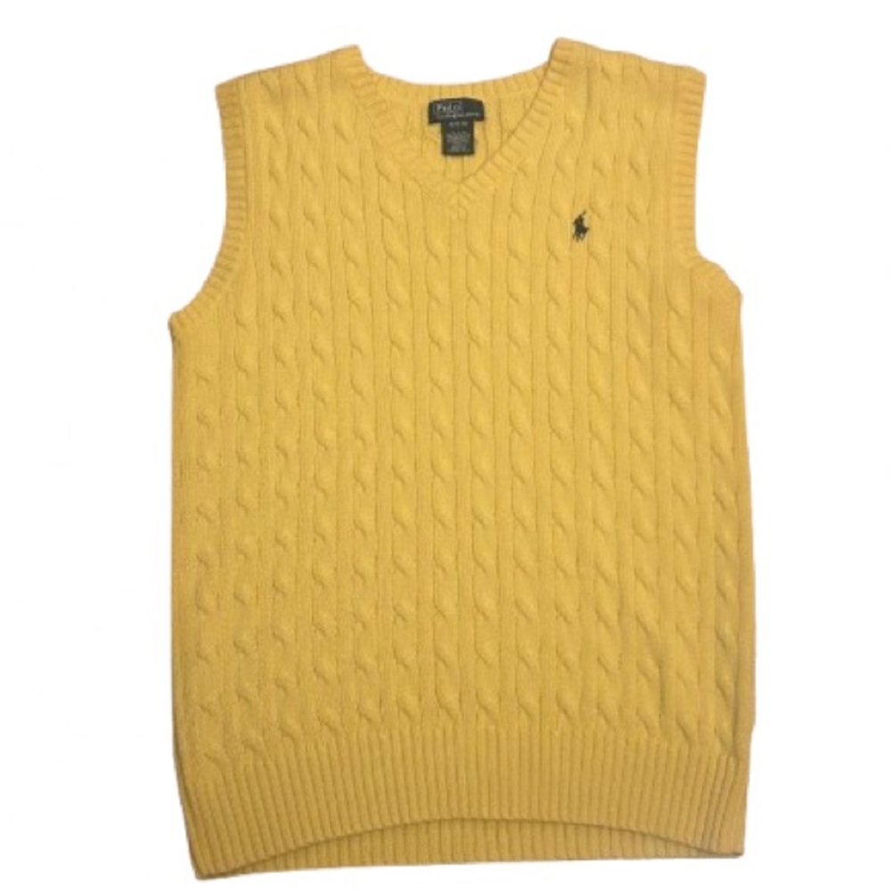 Polo Ralph Lauren Women's V-Neck Yellow Sweater Vest